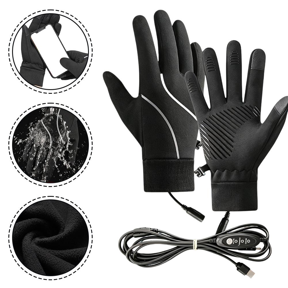 Heat Resistant Glove - Oplaadbare, verwarmde handschoenen, winterfleece, warm, touchscreen-compatibel,