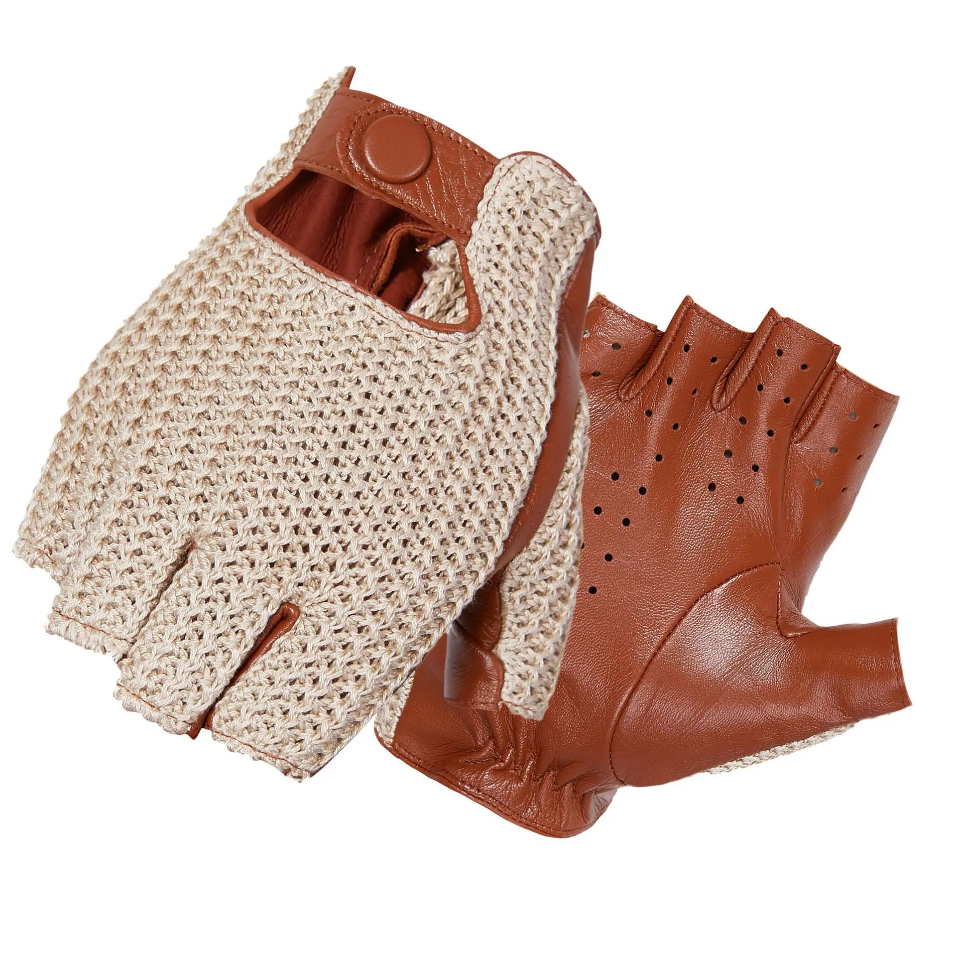 Leather Driving Glove - Herenhandschoenen van echt leer, zonder voering,
