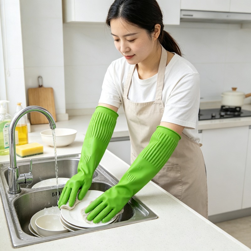 1 paar verlengde siliconen han - Rubber Glove Cleaning recensie en prijs