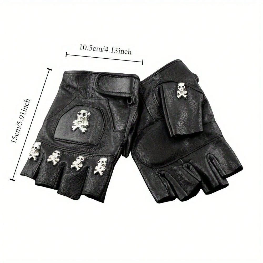 Heren echte leren skull punk r - Leather Driving Glove recensie en prijs