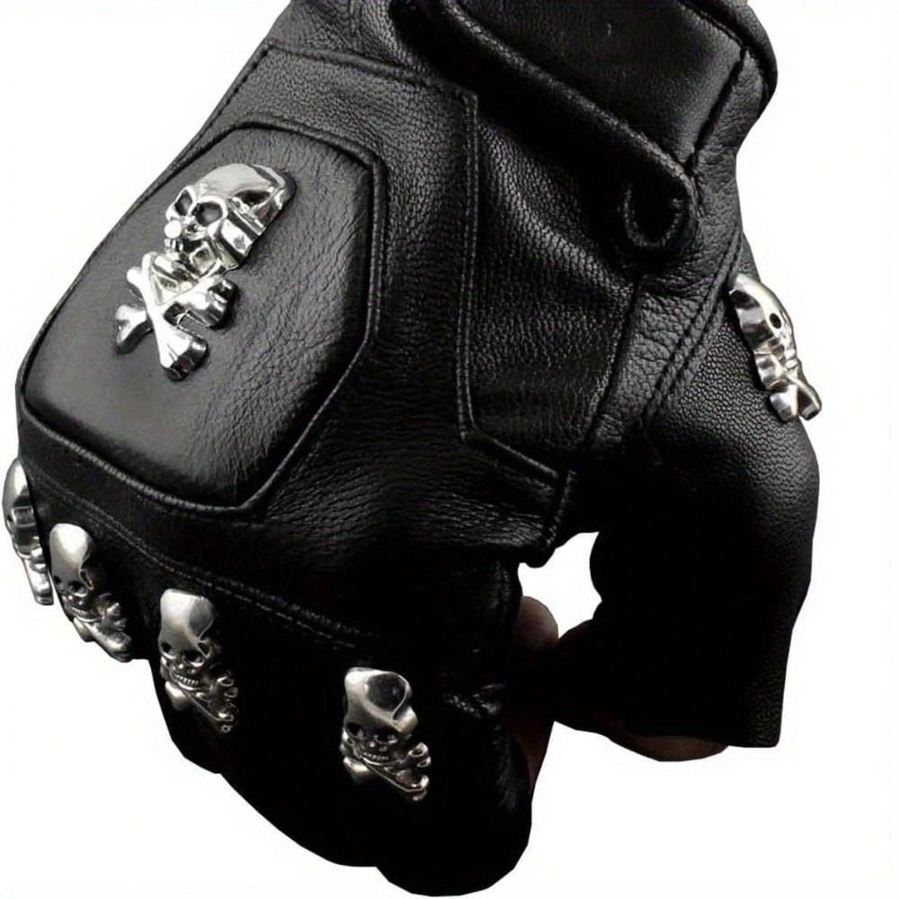 Heren echte leren skull punk r - Leather Driving Glove recensie en prijs